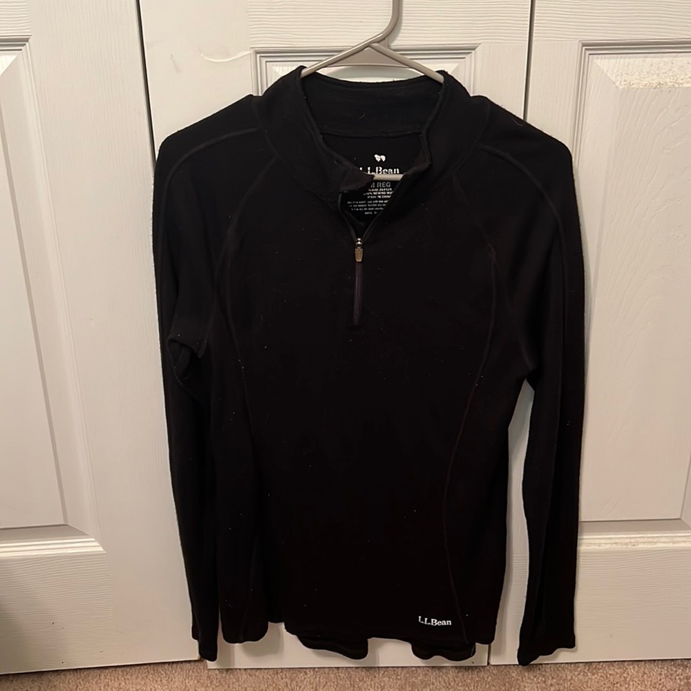 L.L. Bean Midweight Merino Wool half zip sweater